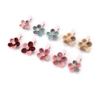 Qcwwy 10-pack House Animal Clips, Flower Hair Accessories for Dogs and Cats, Beautiful Hairpins for Pets, Suitable for Birthday Parties and Pet Shows, Material