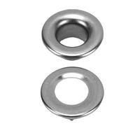 Qcwwy 100Pcs Grommet Washer Set, Metal Eyelets For Diy Crafts, 8Mm Durable Grommets For Fabric, Leather, Shoes, Curtains (Silver Black)