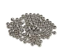 Qcwwy 100Pcs Stainless Steel Beads Crafting Tools Beads with Glossy Surface and Seamless Design for Jewelry Making Crafts Earrings Necklaces Bracelets 100Pcs Stainless Steel