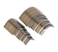 Qcwwy 10PCS Leather End Cutter Durable Steel Leather Punch Cutter for Craft V Shape Square and Round Options for Craft Lovers (shallow round)