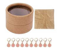 Qcwwy 10PCS Numbered Stitch Markers, Zinc Alloy Enamel Smooth Locking Clasp for Crocheting Knitting Row Counting and Pattern Tracking (Pink)
