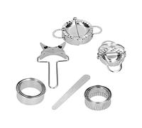 Qcwwy 10Pcs Stainless Steel Dumpling Maker Set and Cutter for Cakes Wontons Calzone Empanada and More for Cakes Wontons Calzone Empanada and More Kitchen Tools (Dumpling Maker)