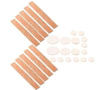 Qcwwy 17Pcs Clarinet Pads Kit Bb Key B Flat Key B-Flat Custom Fit Cork Sheep Casing for Hassle Maintenance with Storage Bag