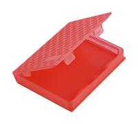 Qcwwy 2.5 Inch Hard Drive Storage Box PP Anti Static HDD SSD Case 10.7 X 8.1 X 1.5 Cm Shockproof Non Slip Holder for Home Office Travel Backup Storage (Red)