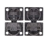 Qcwwy 2 Pcs Concealed Hinge, Zinc Alloy Flip Top Hings 1.1in Hole Distance Copper Plated Design 90 Degrees Opening Close Folding Bracket for Cabinet Door Furniture Hardware