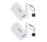 Qcwwy 2 PCS Electric Heating Sheet, Composite Heating Wire, Adjustable Electric Heater Pads 3 Gears for Gloves Film, Ideal for Cold Weather Use