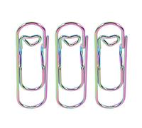 Qcwwy 20Pcs Metal Pen Clamps,Colorful Stainless Steel Paperclip Pen Holders Bookmarks Notebooks Planner Pencil Holder Paper Clamp for Office School Supplies