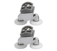 Qcwwy 23mm Shower Door Rollers, Double Spring Buffer Wheels with Smooth Bearings and Wear Resistant Gasket, for Bathroom Sliding Glass Doors