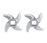 Qcwwy 2pcs Meat Grinder, Grinder Knife Cutter Grinding Accessories Parts for Meat Grinders Compatible with Standard Electric Attachments