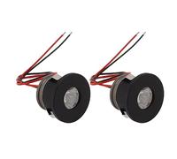 Qcwwy 2PCS Recessed Mini LED Spotlight, 12V Under Cabinet LED Lights Mini Spotlights 80LM Small LED Spotlight Jewelry Cabinet Display Case Accent Light