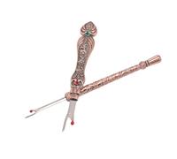 Qcwwy 2pcs Retro Seam Remover Easy Grip Handle Vintage Design 3D Pattern Mini Red Ball for Fabric Protection with Quick Stitch Removal for Needlework Leatherwork Crafts Knitting (Rose Gold)