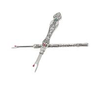 Qcwwy 2pcs Retro Seam Remover Knitting Tools Accessories Vintage Design 3D Pattern Mini Red Ball for Fabric Protection with Quick Stitch Removal for Needlework Leatherwork Crafts (Silver)