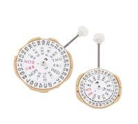 Qcwwy 2pcs SP28 SP25 Dual Calendar Quartz Movement Watch Tools Accessories High Accuracy Watch Movement for Repair Replacement with Metal Material for Durability 2pcs SP28 SP25 Dual
