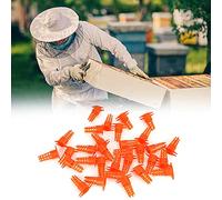 Qcwwy 30pcs Plastic Queen Bee Cage Wild Bird Wildlife Accessories Bees with Complete Feeding Box Beekeeping Equipment Tools for Beekeepers 30pcs Plastic Queen Bee Cage for