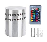 Qcwwy 3W RGB Spiral LED Ceiling Light,Remote Control Dimmable Aluminum Alloy Wall Lamp for Living Room, Party, KTV, Bar, Bedroom, Kitchen, Dining Room, Coffee Shop
