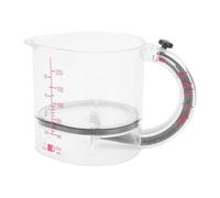 Qcwwy 4 in 1 Adjustable Measuring Cup, Multi-Functional Kitchen Tool for Baking and Cooking, Dishwasher Safe with Dual Scale
