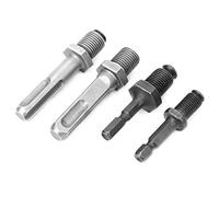 Qcwwy 4 Pcs Drill Chuck Adapter Drill Chucks Collector Keys Connector with Fine Processed Screw for Square Hex Round Shank Rod Conversion 4 Pcs Chuck Adapter High Speed Steel