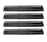 Qcwwy 4 Sets Stainless Steel Heat Plate Shield, Adjustable Length From 11.75in to 21in, Prevents Flare Ups and Protects Burners, with Easy Installation, for Brinkman Char Broil