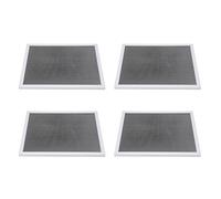 Qcwwy 4PCS Stove Hood Vent Filter, Aluminum Carbon Fiber Range Part Grease Filters Replacement for Commercial Kitchen Exhaust Hoods 4PCS Range Hood Filter, Double Layer Aluminum Mesh