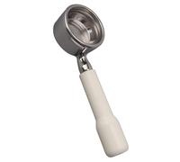 Qcwwy 58mm Bottomless Portafilter, Stainless Steel Filter Holder (White)