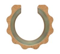 Qcwwy 58MM E61 Coffee Machine Grouphead, ABS Anti Scalding Coffee Brewing Head Proctective Cover with Wood Thermal Insulation Ring Fit for Professional Equipment