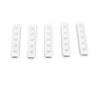 Qcwwy 5PCS Mini UV Curing Lights, Plastic Resin UV Glue Curing Lamp Handheld 5 LED Beads Manicure USB Flashlight Nail Dryer for Home DIY Nail Art 395nm (White Rectangle)