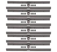 Qcwwy 6pcs Wallet Clasp Lock, 19cm Making Hardware Bag Clasps Purse Metal Purse Frame for Diy Crafts Easy to Install for Making Hardware Handbags(Gun gray)