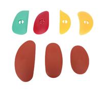 Qcwwy 7PCS Clay Shaping Ribs, Silicone Pottery Tools Multi Styles Texture Detail Supplies Kit Smooths Shapes Sculpting Ceramics Tool for Handcrafting Smoothing and Trimming