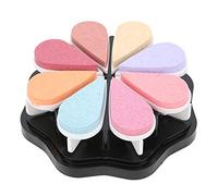 Qcwwy Account Stamp Pad Water-Based Pigment Ink 8 Colors Petal Shape for Creativity Crafts Suitable for Scrapbooking and Finger Painting Handicrafts (1027 Soft)