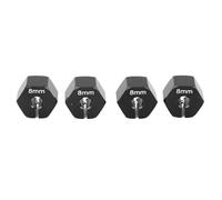 Qcwwy Adapter of the Rad Hex Hub Drive Drive Long -lasting Aluminum Alloy for SCX10 WRAITH CC01 90027 90034, Improvement in Handling and Maneuverability (Black)
