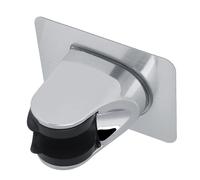 Qcwwy Adjustable Chromeplated Shower Head Holder Self Adhesive No Drilling