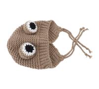 Qcwwy Adjustable Pet Knitted Hat Hats for Cats Dogs Cold Weather Warm Pom Beanie Pet Accessory Cat Parts (Brown Grey (Left: 9L3Z 1562187 HA, Right: 9L3Z)