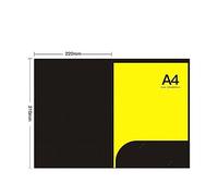 Qcwwy Adventure Design Built -in Bag -Exquisites Design A4 Pocket Folder for Office Supplies (Yellow)