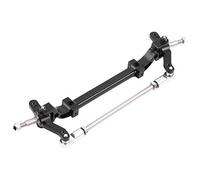 Qcwwy Aluminium Alloy Front End Steering Wheel Axle, Precision CNC Machined, Lightweight, Perfect for 1/14 RC Trucks