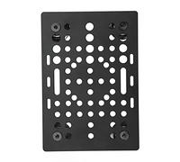Qcwwy Aluminum Gantry Plate Black Anodized Universal Board for 3D Printers Milling Machines Features High Strength and Folding Slots Additive Manufacturing Products (Board with 4 Plastic Pulleys and