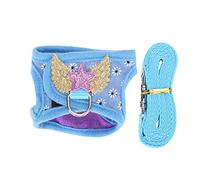 Qcwwy Animals Walking Vest Pet Leash Set Soft Breathable Pet Harness and Leash Set for Small Puppy Kitten Rabbits Harnesses (M)