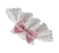 Qcwwy Apparel for Cat with Pink Bow Lightweight Cute Elegant for Kittens Puppies Teddy Cat Collars Tugs (L)