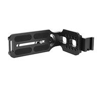 Qcwwy Arrow Storage Case Plates Release Plate Metal 38mm Card Slot with Antislip Pad and Detachable Hot Shoe Mount Fit for Extension LED Lights Microphones Universal L Shape Quick (Black)