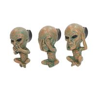 Qcwwy Auto Alien Freshener Set, Resin Air Ventilation Clips with Fragrant Tablets, Entertaining Decoration for Car/house/office, 3 Different Figures