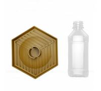 Qcwwy Automatic Water Feeder Dispenser, Reptile Refill Waterer with Hex Anti Slip Tray Removable Transparent Tanks Suitable for Lizards Snakes Terrarium Bearded Dragons Tortoises (Earthy Yellow)
