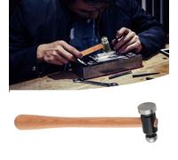 Qcwwy Ball Peen Hammer Ornamental Tools Accessories for Jewelry Making and Common Repairs with Ergonomic Handle Metal and Wood Material Large Size 10in Ball Peen Hammer Double Head