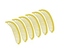 Qcwwy Banana Cutter Durable Quick Slicing Tool for Kitchen Home 6Pcs Fruit Cutter Yellow