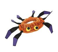 Qcwwy Basic Collars Dog Apparel Fabric and 3D Eyeball Design for Halloween Christmas Parties Spider Shaped Dog Collar with Soft Polyester Spider Shaped Collar Dogs (S)