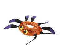 Qcwwy Basic Collars Dog Apparel Fabric and 3D Eyeball Design for Halloween Christmas Parties Spider Shaped Dog Collar with Soft Polyester Spider Shaped Collar Dogs (M)