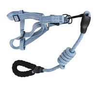 Qcwwy Basic Halter Harnesses Dog Collars Leashes Style Harness with Foam Handle for Walking Running Training Outdoor Adventures Dog Harness and Leash Set EscapeProof Vest Dogs (XL (suitable for