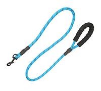 Qcwwy Basic Leashes Dog Collars Leashes Rope with Reflective Thread and Comfort Grip for Medium Large Dogs Walking Training Control Heavy Duty Dog Leash 6 Feet Nylon Round Dogs (Blue)