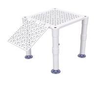 Qcwwy Basking Platform, Large Basking Platform with Ramp for Aquatic Turtles Sturdy Standing Dock for 25 to 75 Gallon Aquarium, Zero Zip Tied, Tank Accessories (1 Layer 14cm/5.51in)