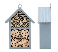 Qcwwy Bee House Wooden Shelter Unique Decoration for Maintaining Garden Ecology