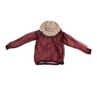 Qcwwy Beekeeping Jacket Bee Suit Beekeeping Protective Wear with Removable Veil Hat Red Gauze Net for and Gardening 9.8oz
