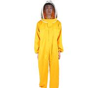 Qcwwy Beekeeping Suit with Mesh Veil Beekeeping Jacket Protective Clothing One Piece Design Breathable Not Stuffy Does Not Obstruct Sight for Opening Beehive Taking Honey (XL)